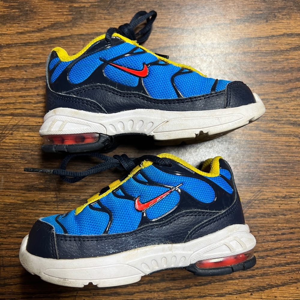 Nike air max plus boys Blue and Yellow sneakers 7c NO BOX B1G1 50% off